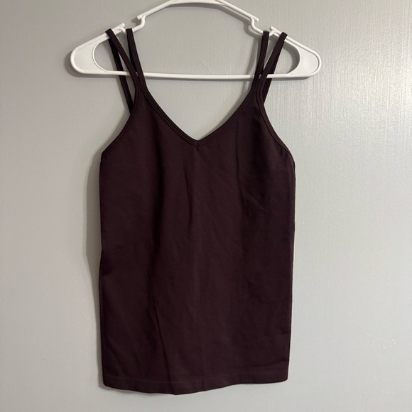 3/$32 Helmut Lang Double Strap Deep Purple Cami Top Size Medium - Picture 5 of 5